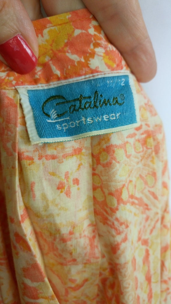 1950s Catalina Sportswear circle cotton skirt/roc… - image 7