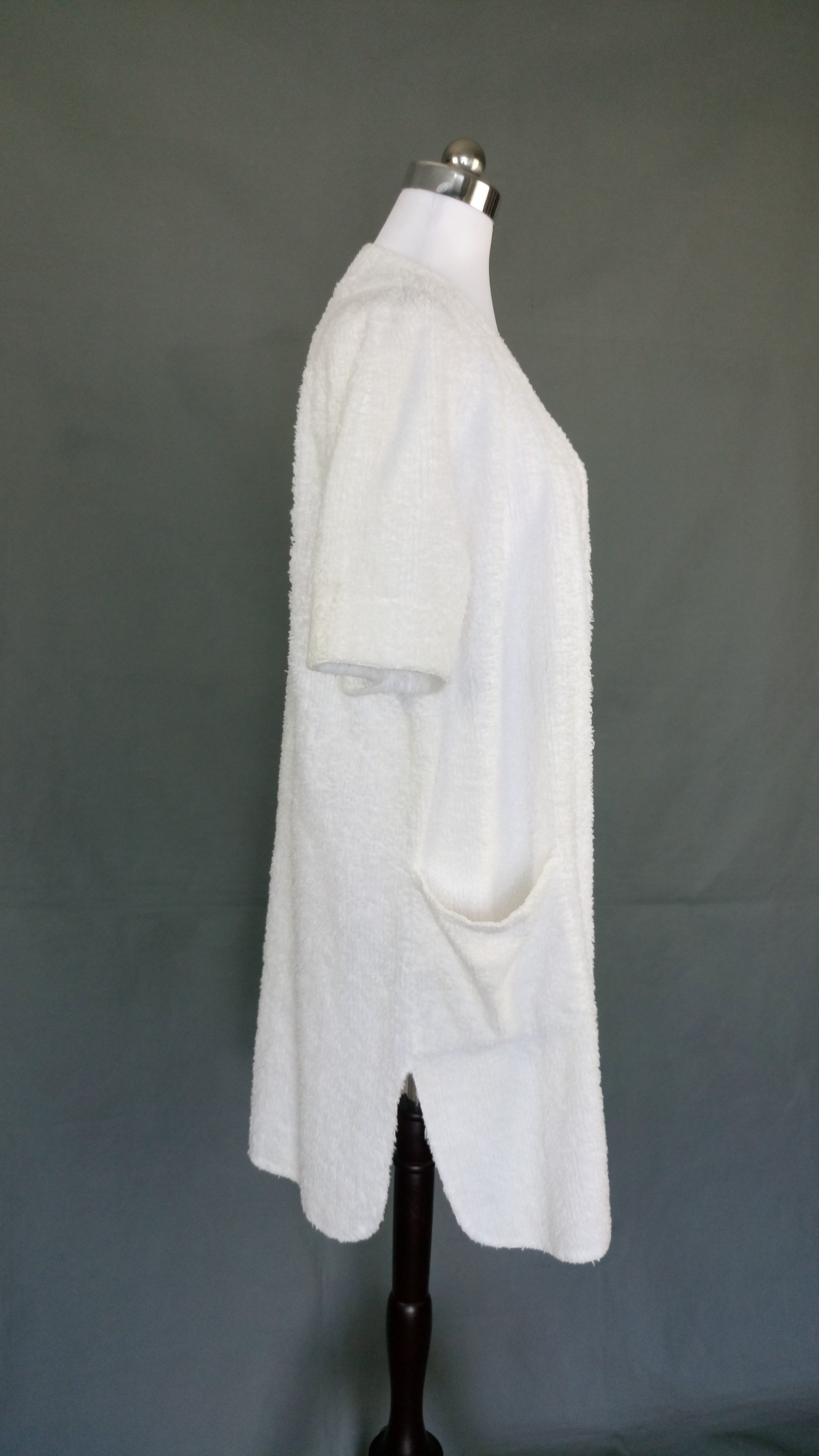 Vintage 50s/60s White Chenille Beach Robe/short Bath Robe With Rope ...