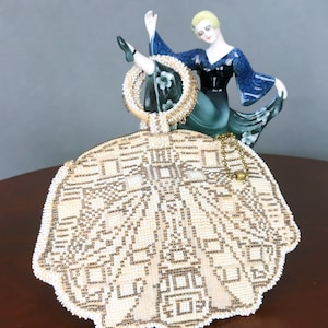 Vintage 1930s Beaded Evening Bag Made in Czechoslovakia/art Deco beaded purse