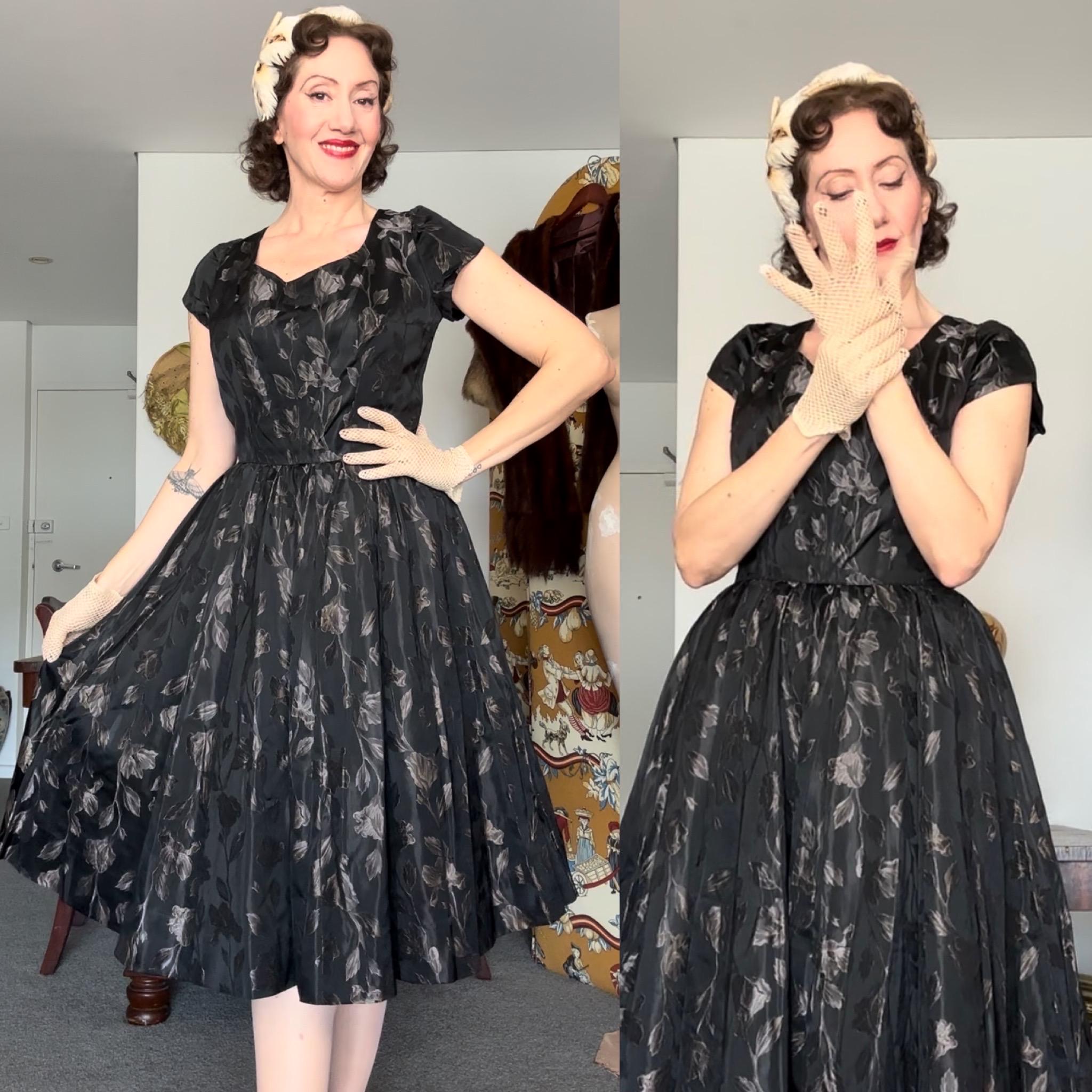 Black brocade gown online