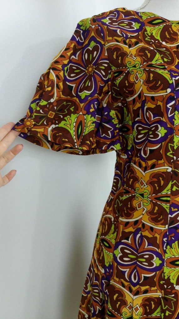 Vintage 60s floral dress /size M/L - image 4