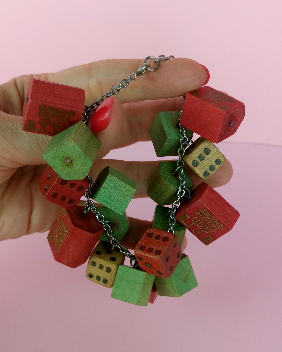 Vintage 1940s Wooden Monopoly Charms Bracelet/1940s Charm Etsy