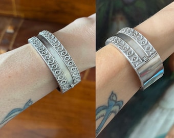 Antique Victorian silver plated bangle bracelet