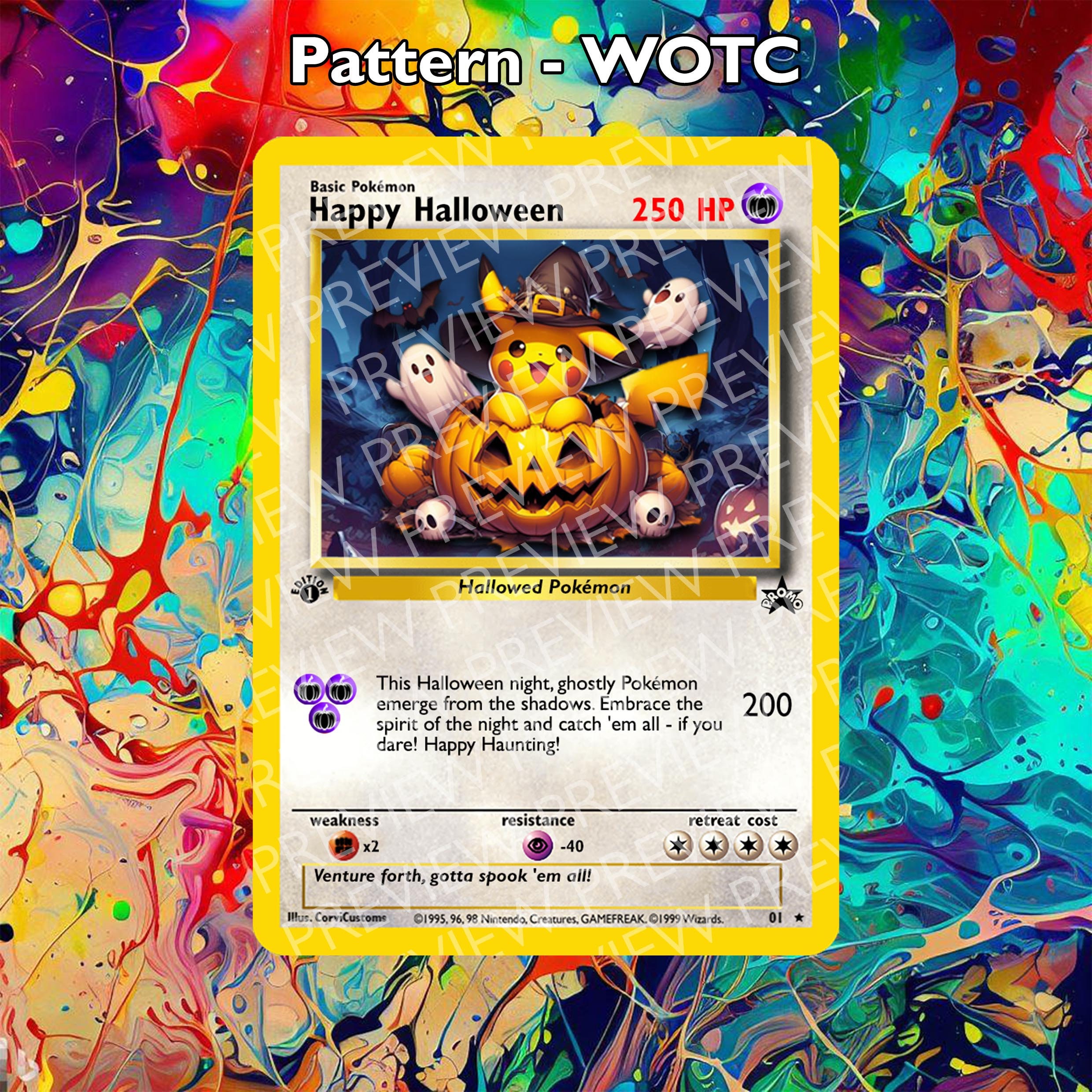 Pokemon Pikachu Custom Pokémon Card Halloween Gift Etsy Australia