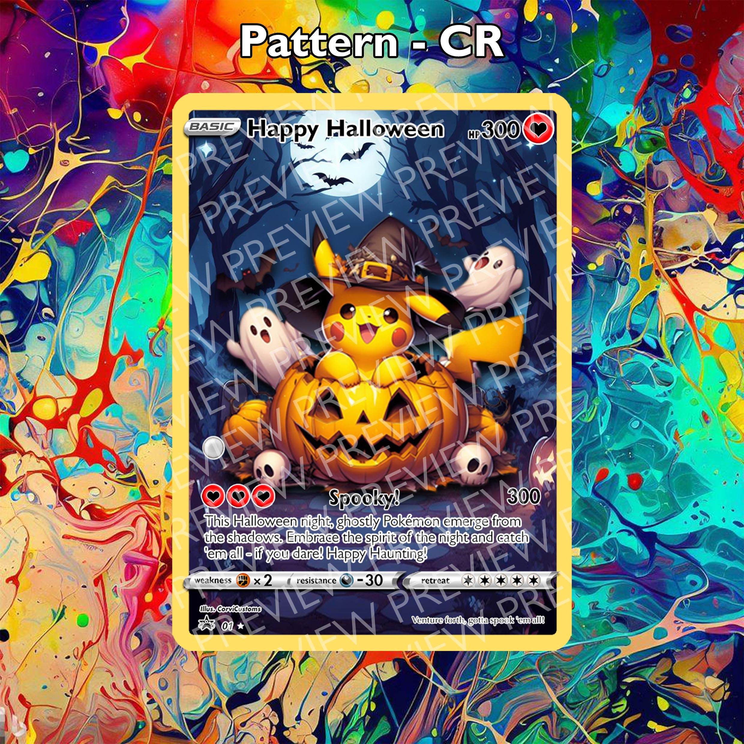 Pokemon Pikachu Custom Pokémon Card Halloween Gift Etsy Australia