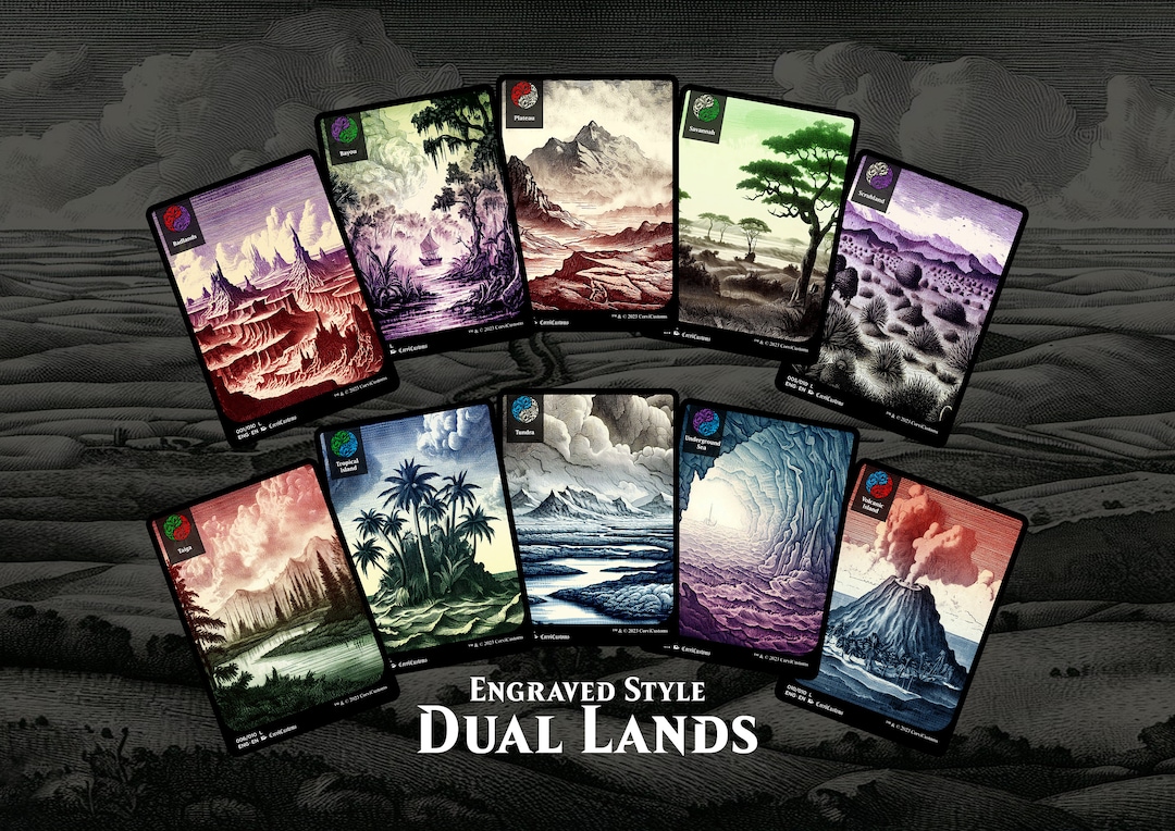 Dual Lands Proxy Set for MTG Mtg Proxy Dual Lands Custom Magic Cards ...