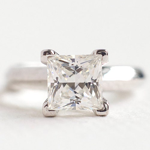 Princess Cut Engagement Ring 2ct Sterling Silver Wedding - Etsy