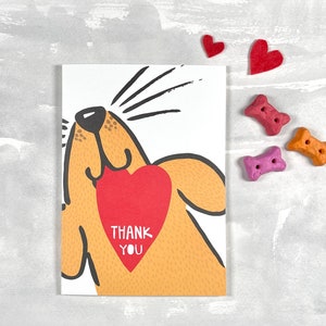 Tarjeta de agradecimiento para un amante de los perros - Desde el fondo de mi corazón - Laboratorio amarillo - Golden Retriever