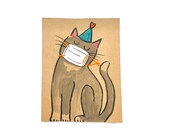 Cat Lover - Corona Virus Birthday Card