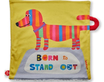 Baby Blankie - Baby Gift for Dog Lover - Born to Stand Out  - Personalized Lovey Blanket - New Baby Shower Gift