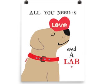 Yellow Lab Art Print: Labrador Retriever Lover Gift