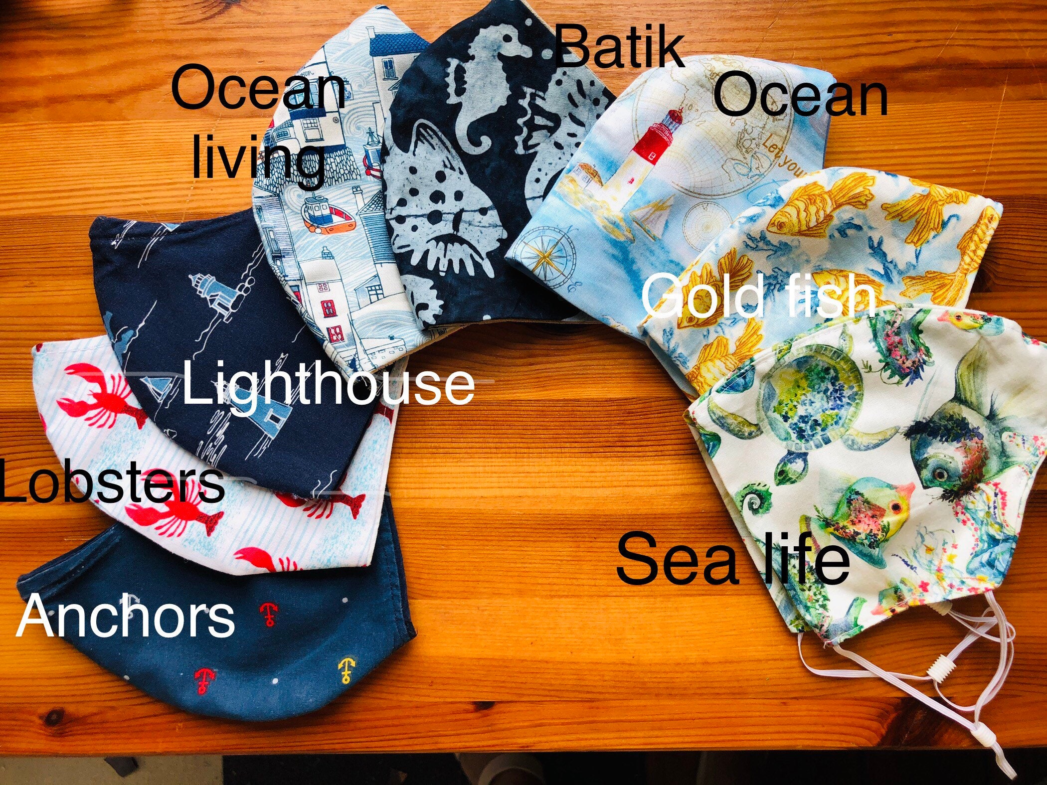 Nautical face masks 8 prints Men Woman nautical face mask Etsy