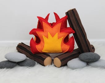 plush campfire set