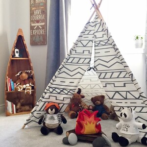 Play Campfire, Felt Campfire, Toy Campfire, Pretend Campfire, Campfire Play Set, Tee-pee Toys, Tents, Felt Food, Camping Party, Photo Prop image 6