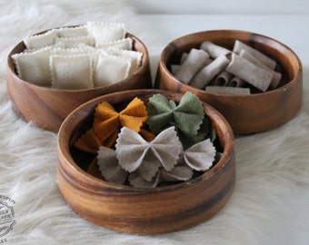 Felt Food Felt Pasta Play Food 36 Piece Pretend Food Variety Play Set