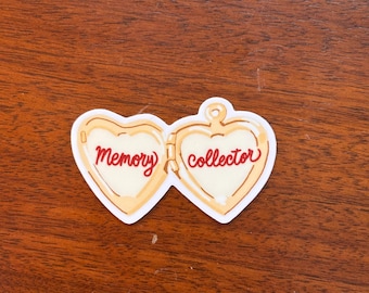 Pegatina de recuerdo de medallón de corazón para coleccionistas