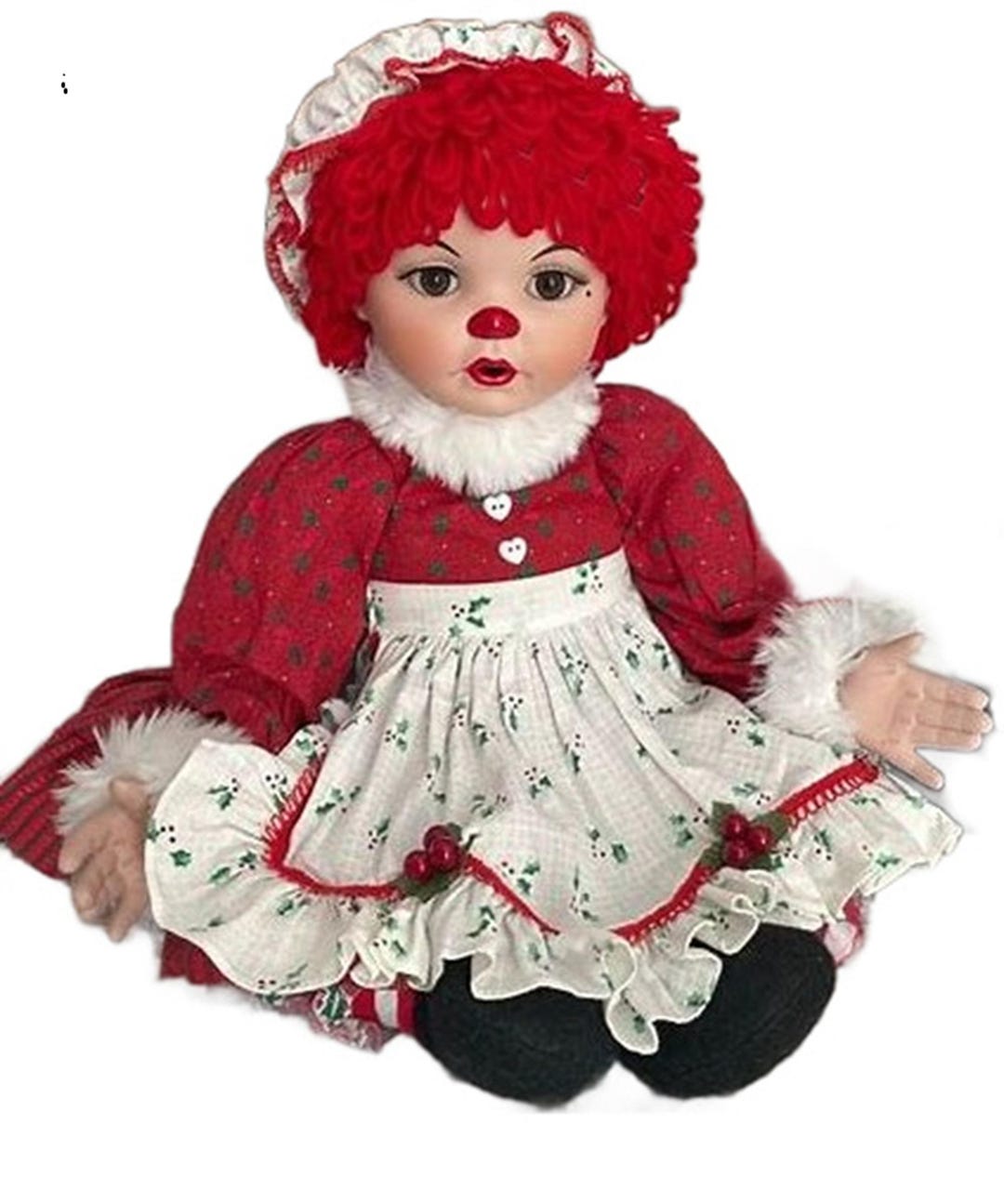 Marie Osmond Porcelain Doll: Kissy Mistletoe, Red Holiday Dress - Etsy
