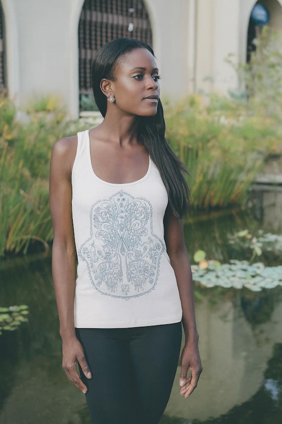 Frauen Yoga Bambus Tank, Kundalini Kleidung, Pfau Druck, Hamsa Design,  Nachhaltige Mode, Sommer Meditation - Etsy.de
