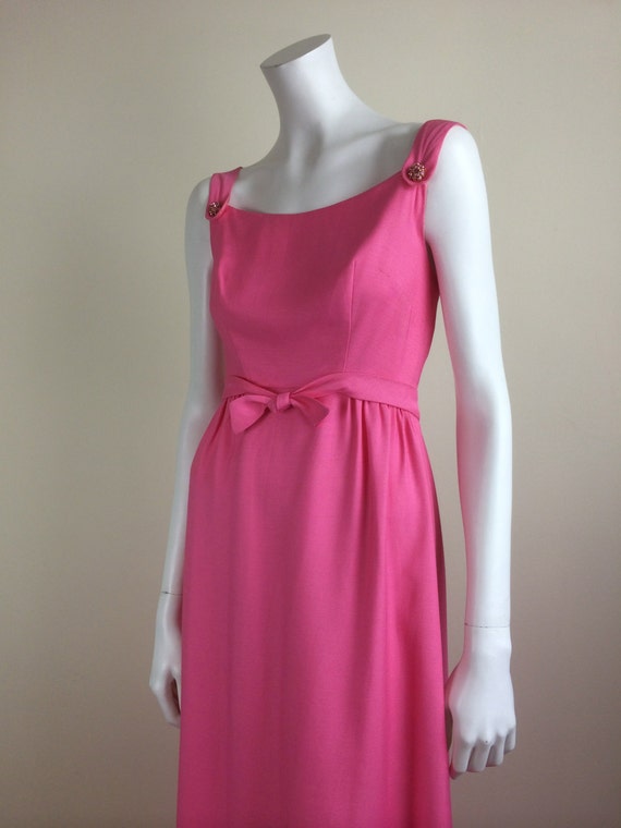 vintage Emma Domb bubblegum pink formal w/ rhines… - image 1