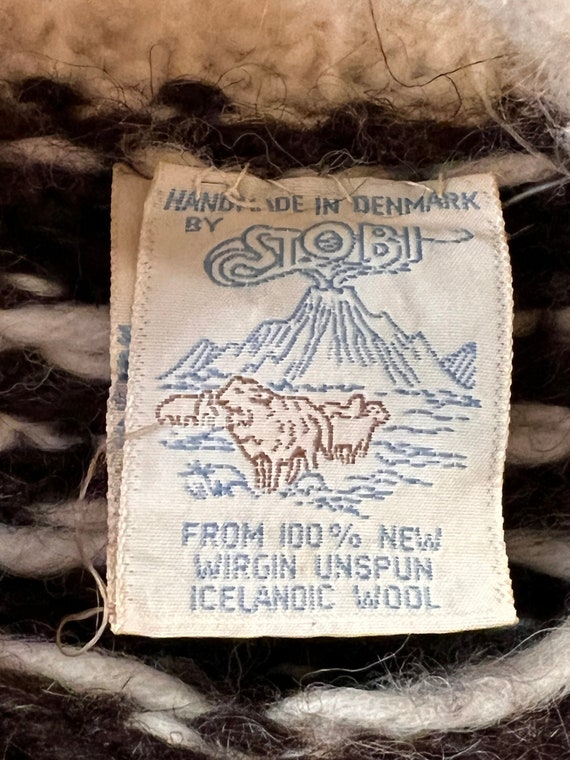 vintage Stobi Icelandic wool Nordic pattern turtl… - image 7