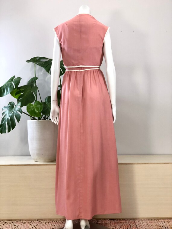 vintage Bianchi dusty rose pink maxi sun dress & … - image 7