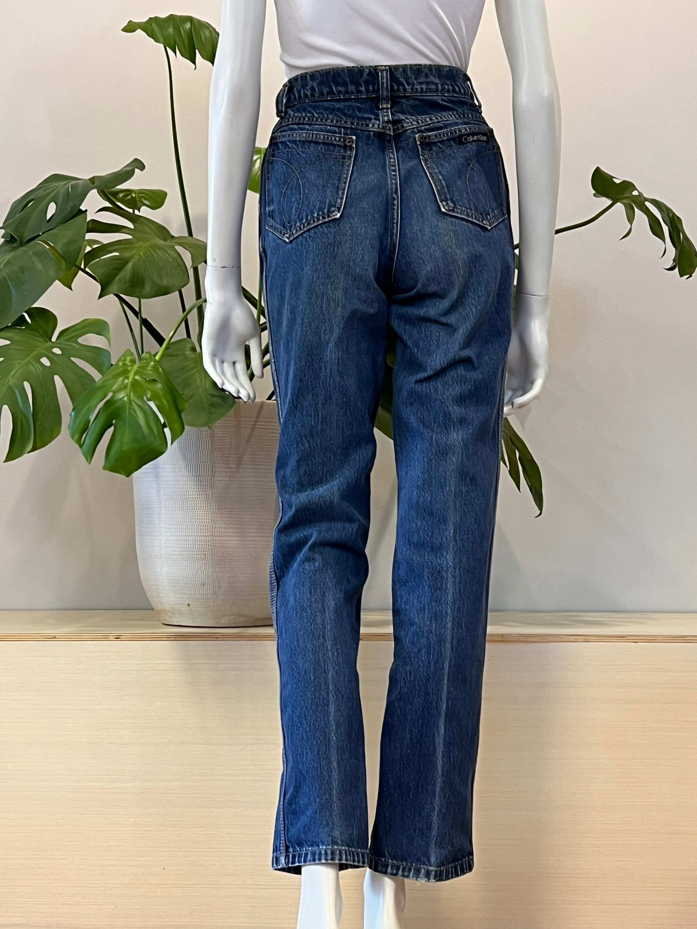 vintage classic Calvin Klein straight leg blue jeans 80s
