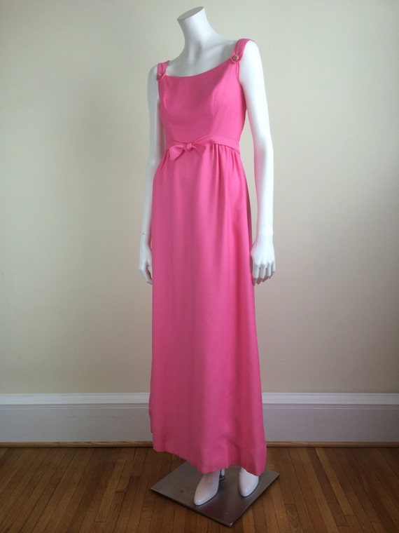 vintage Emma Domb bubblegum pink formal w/ rhines… - image 2