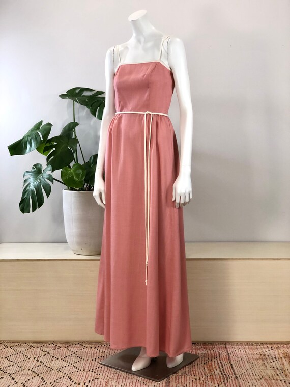 vintage Bianchi dusty rose pink maxi sun dress & … - image 6