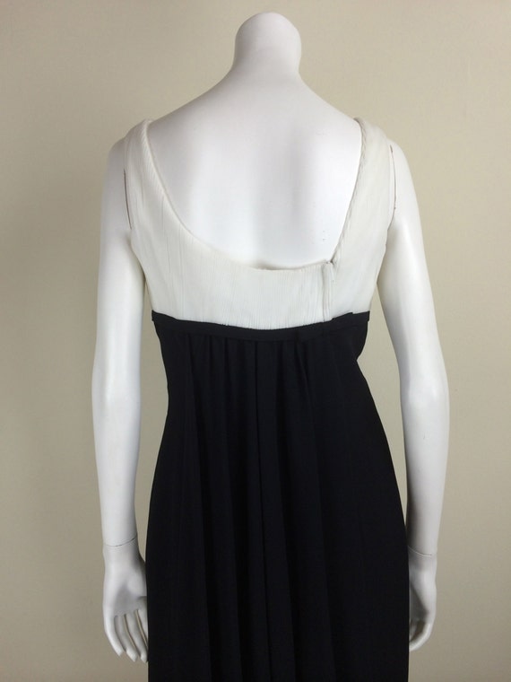 SALE vintage black & white color block cocktail d… - image 4