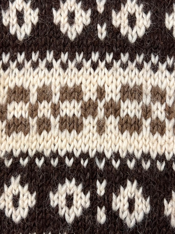 vintage Stobi Icelandic wool Nordic pattern turtl… - image 2