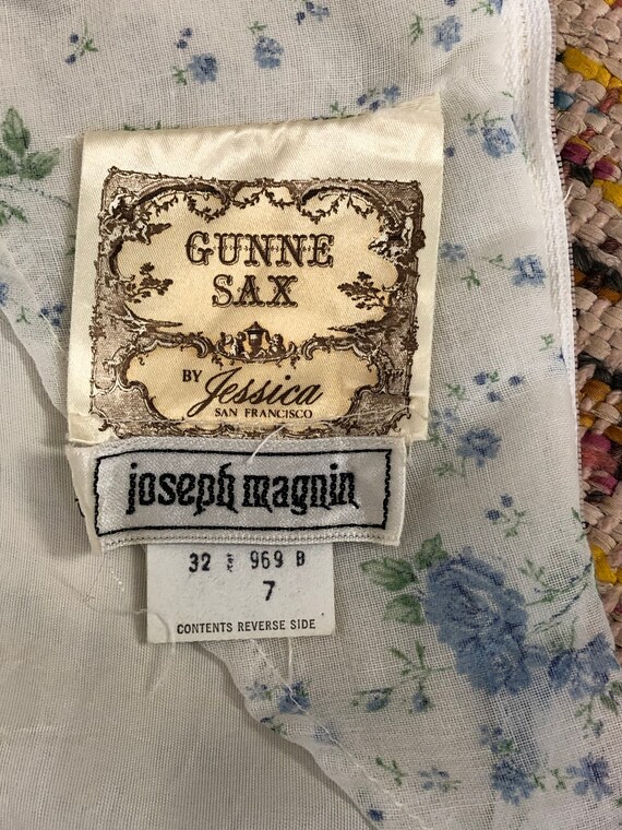 vintage Gunne Sax Joseph Magnin floral cotton voi… - image 8