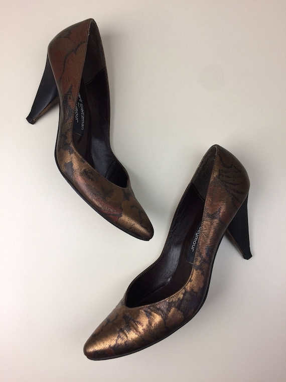 vintage Stuart Weitzman for Mr. Seymour bronze fl… - image 1