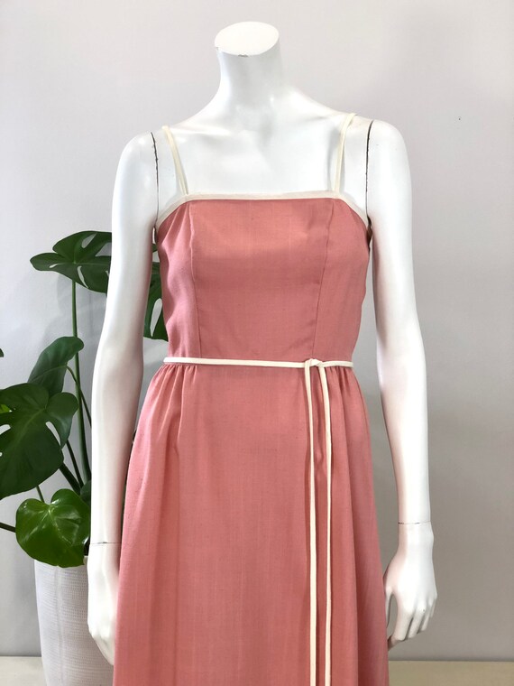 vintage Bianchi dusty rose pink maxi sun dress & … - image 2