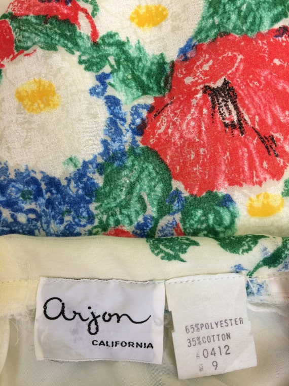 vintage bright flower print halter maxi dress 70s - image 5