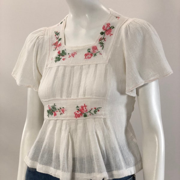 Embroidered Gauze Etsy