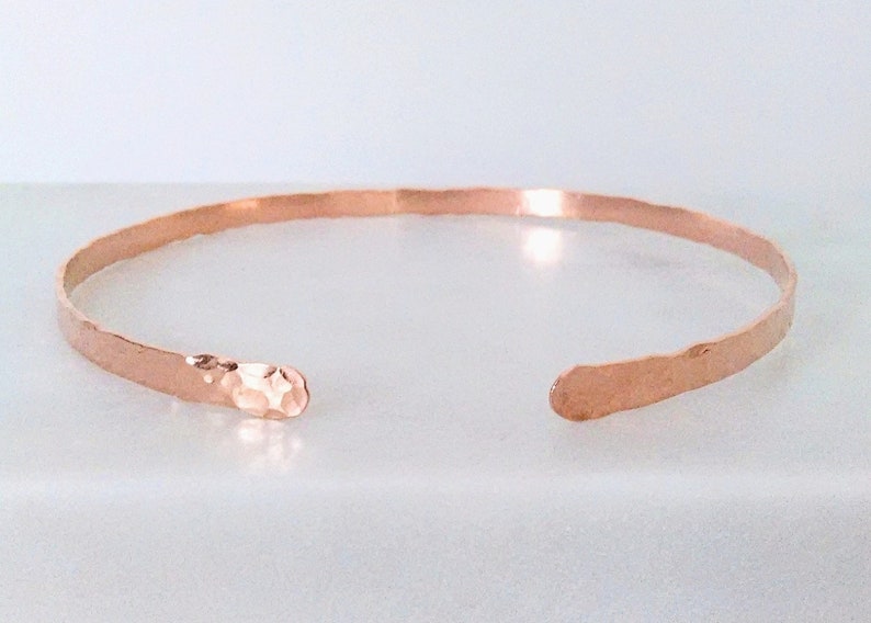 Copper Gold Choker Neck Cuff. Hammered Silver Collar Necklace. Etsy