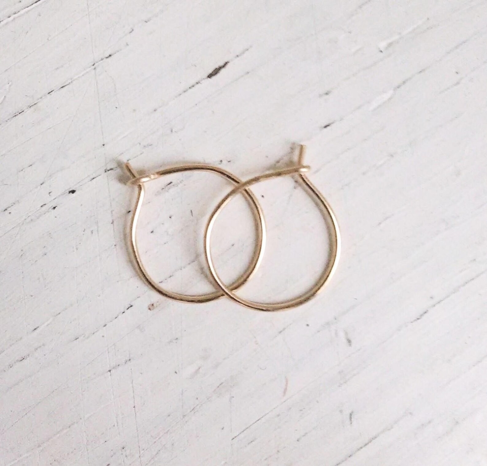 Small Silver Gold Hoops. Tiny Minimal Thin Sterling Wire Etsy