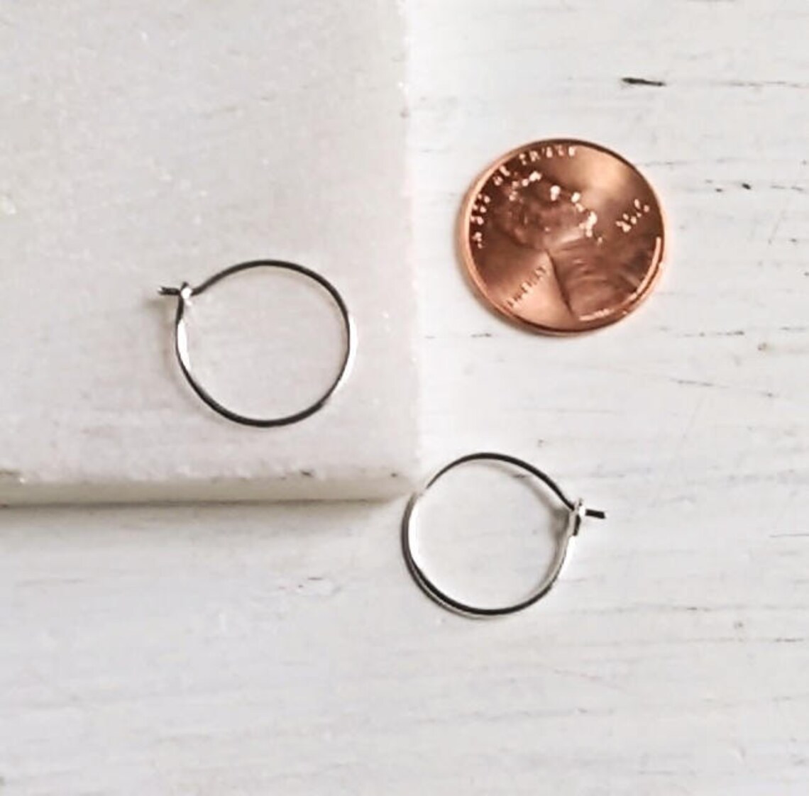 Small Silver Gold Hoops. Tiny Minimal Thin Sterling Wire Etsy