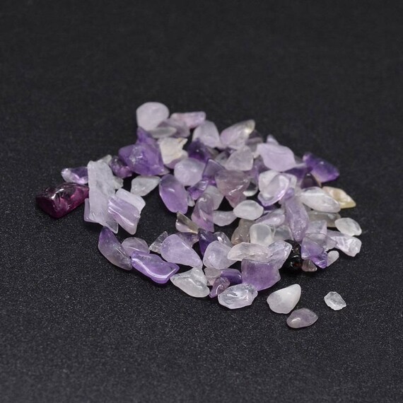 Bulk 1 lb Loose AMETHYST Chips 5-15 mm Semi Tumbled Stones 16 oz