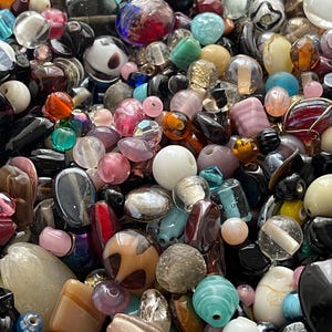 Lampwork Glass Bead Mix - Jewelry Making Supplies, 70g