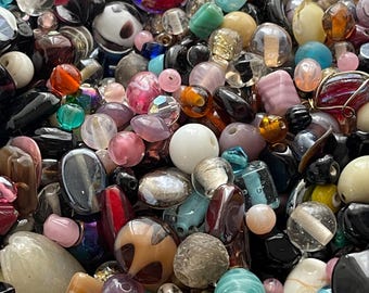 Lampwork Glass Bead Mix - Jewelry Making Supplies, 70g