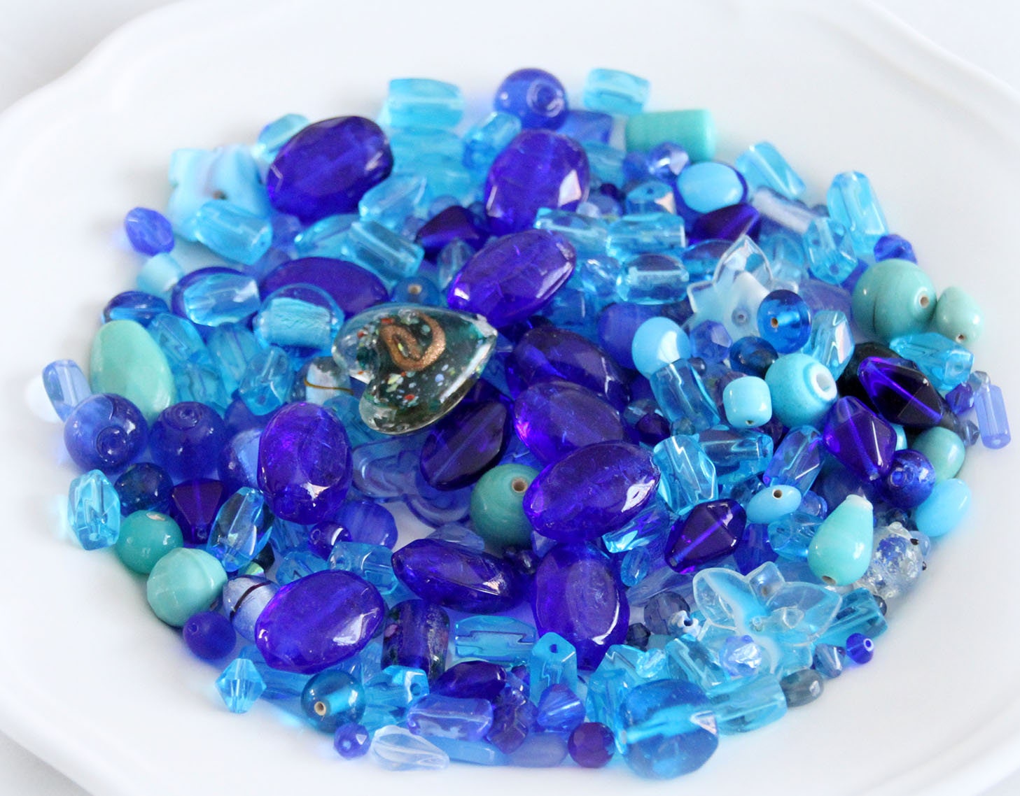100 Blue Prince Pony Beads Mix 6mmx9mm Blue, White, Glitter Pearl Hair  Dummy Clip Jewellery Loom Bands Crafts 