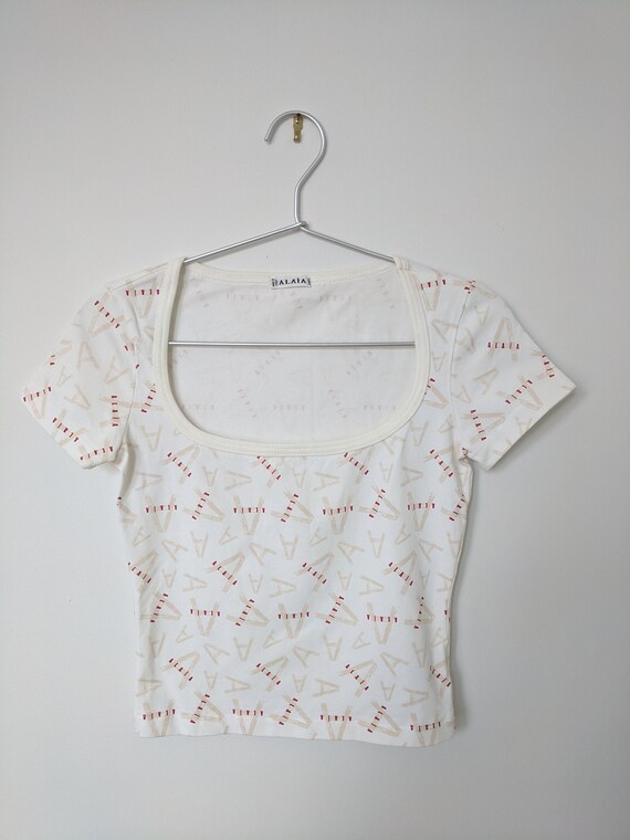 Vintage 90s Alaia Low Cut Crop Top Shirt