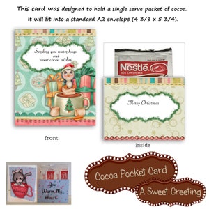 Printable Cocoa Wishes Cocoa Card for Hot Chocolate Packet