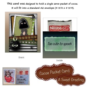 Printable Spook Halloween  Pocket Card for Hot Chocolate Packet