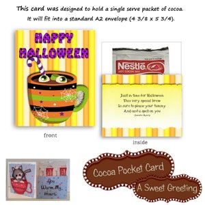Printable Halloween Brew Pocket Card for Hot Chocolate Packet