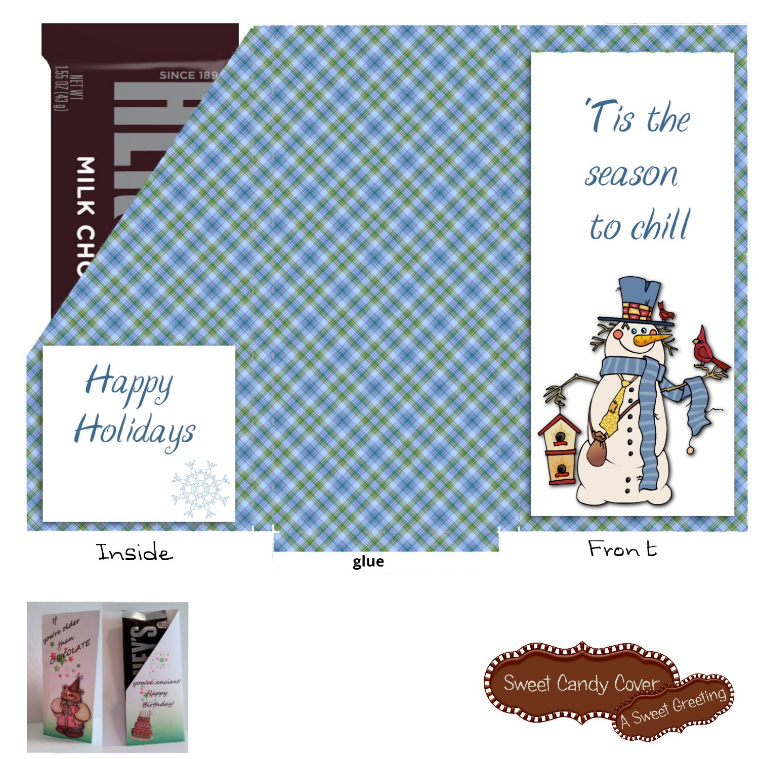 Printable Chill Season Holiday Pocket Card for 1.55 Ounce Candy Bar - Etsy