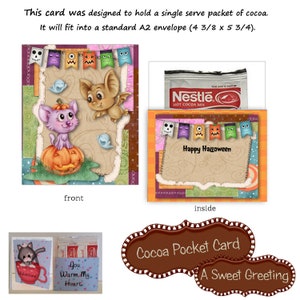 Printable Halloween Wishes Cocoa Card for Hot Chocolate Packet