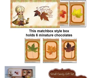 Fall Cutie Slider Box for 6 Mini Chocolate Bars (Digital)