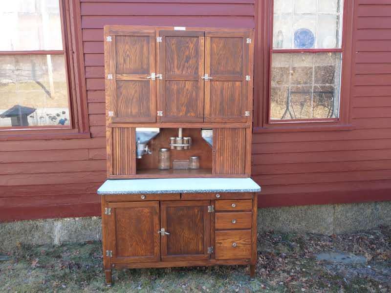 On Sale! 1924 Hoosier Highboy 48 inches wide with flour sifter,sugar bin, spice carousel with 7 original spice jars.coffee,tea, and salt.